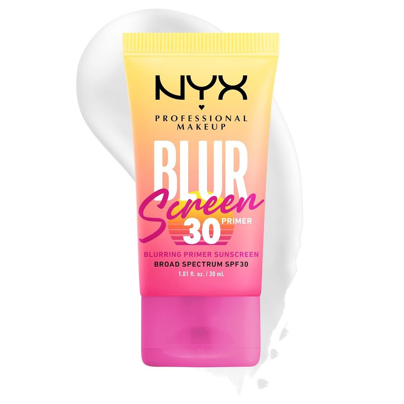 NYX Blurscreen SPF 30 Primer - 3-in-1 Vegan Makeup Primer | No White Cast, Non-Greasy Formula