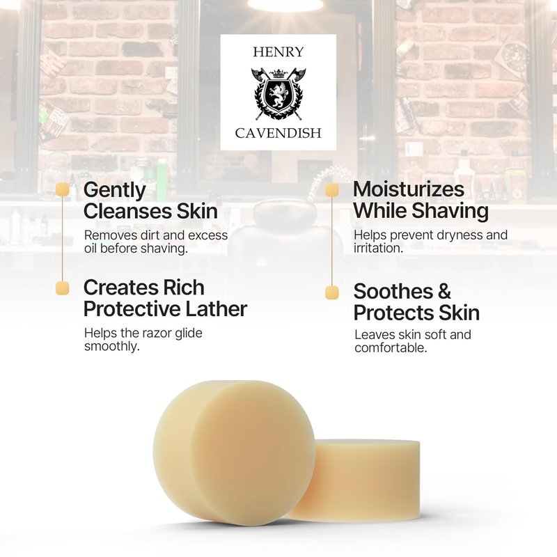 Himalaya Shaving Soap - All-Natural Shea Butter & Coconut Oil | Long-Lasting 4 oz Puck for Smooth Shave