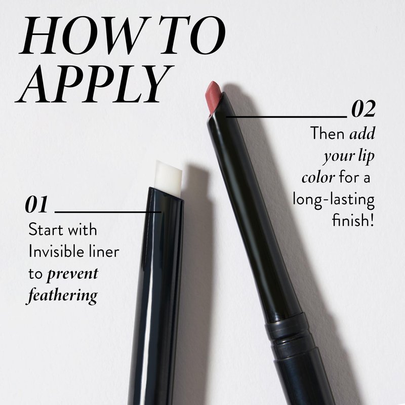 LAURA GELLER NEW YORK Italian Marble Sheer Lipstick, Dolce + Modern Classic Invisible Color Locking Lip Liner, Clear