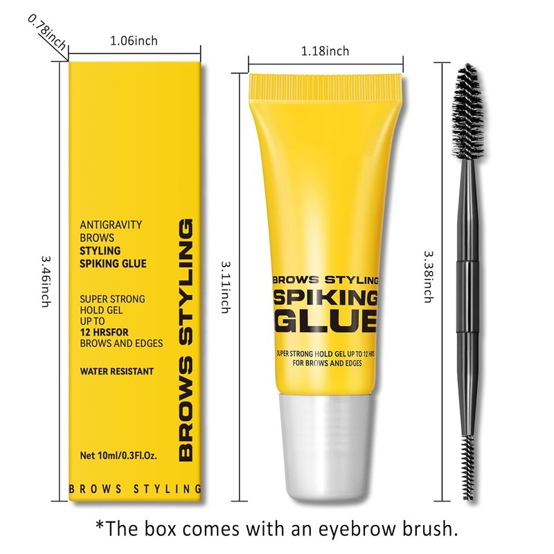 Super Hold Clear Eyebrow Gel - Waterproof Long-Lasting Brow Styling Glue | Fast-Dry Vegan Formula (2-Pack)