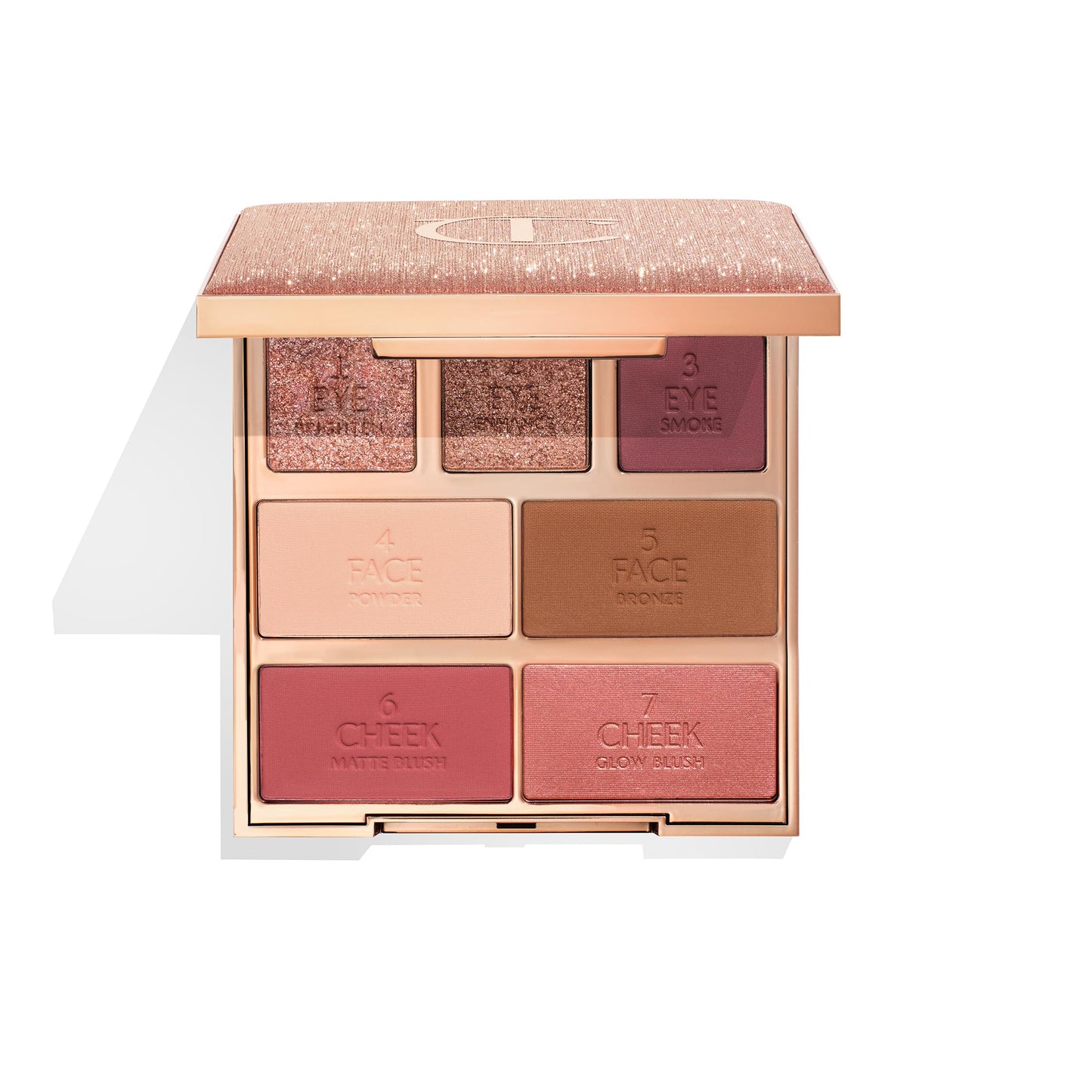 Charlotte Tilbury Instant Look in a Palette - Powder Face Makeup for Eyes & Cheeks - Powder Bronzer, Highlighter & Blush for the Perfect Summer-Fresh Glow - Dreamy, Bronzed Beauty