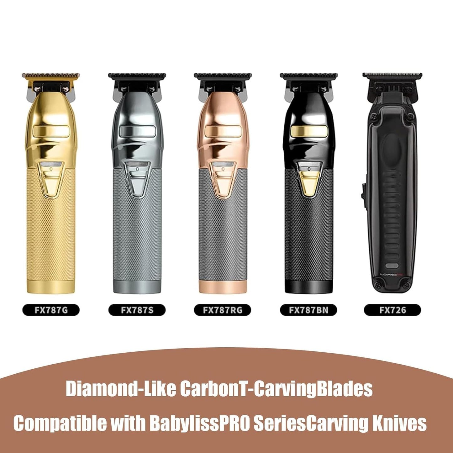 Replacement Blades for BaByliss PRO FX787 & FX726 Trimmers - Precision Cutting Performance
