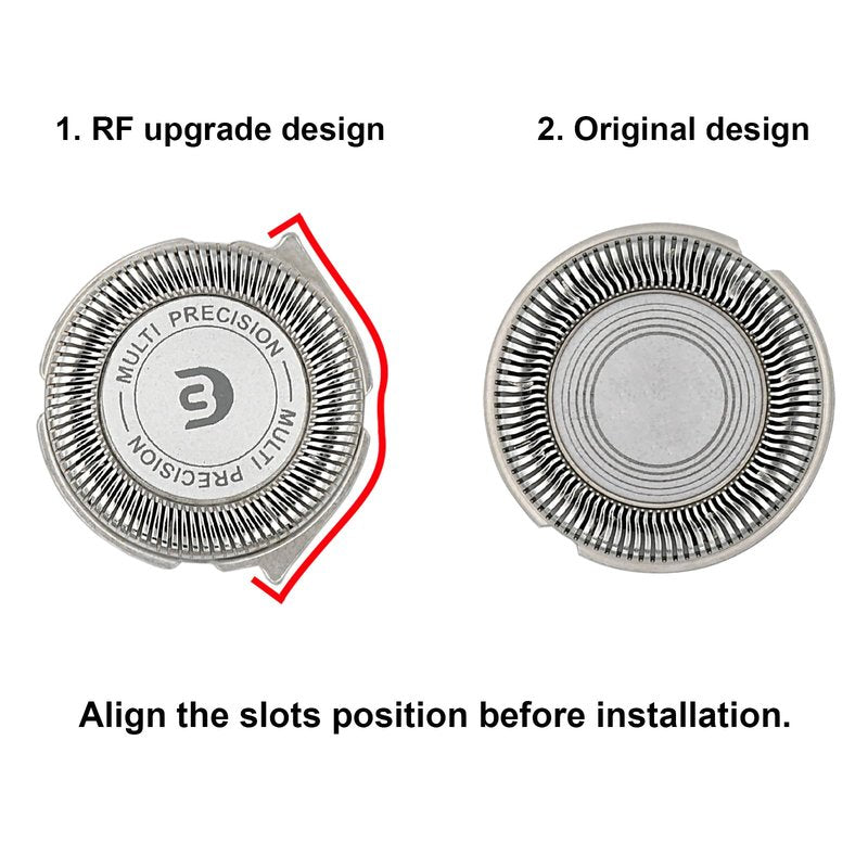SH30 Replacement Heads for Philips Norelco Shaver Series 3000, 2000, 1000 and S1560, SH30 Blades for Philips Norelco 3900, 3600, 2400, 6 Pieces of Pack