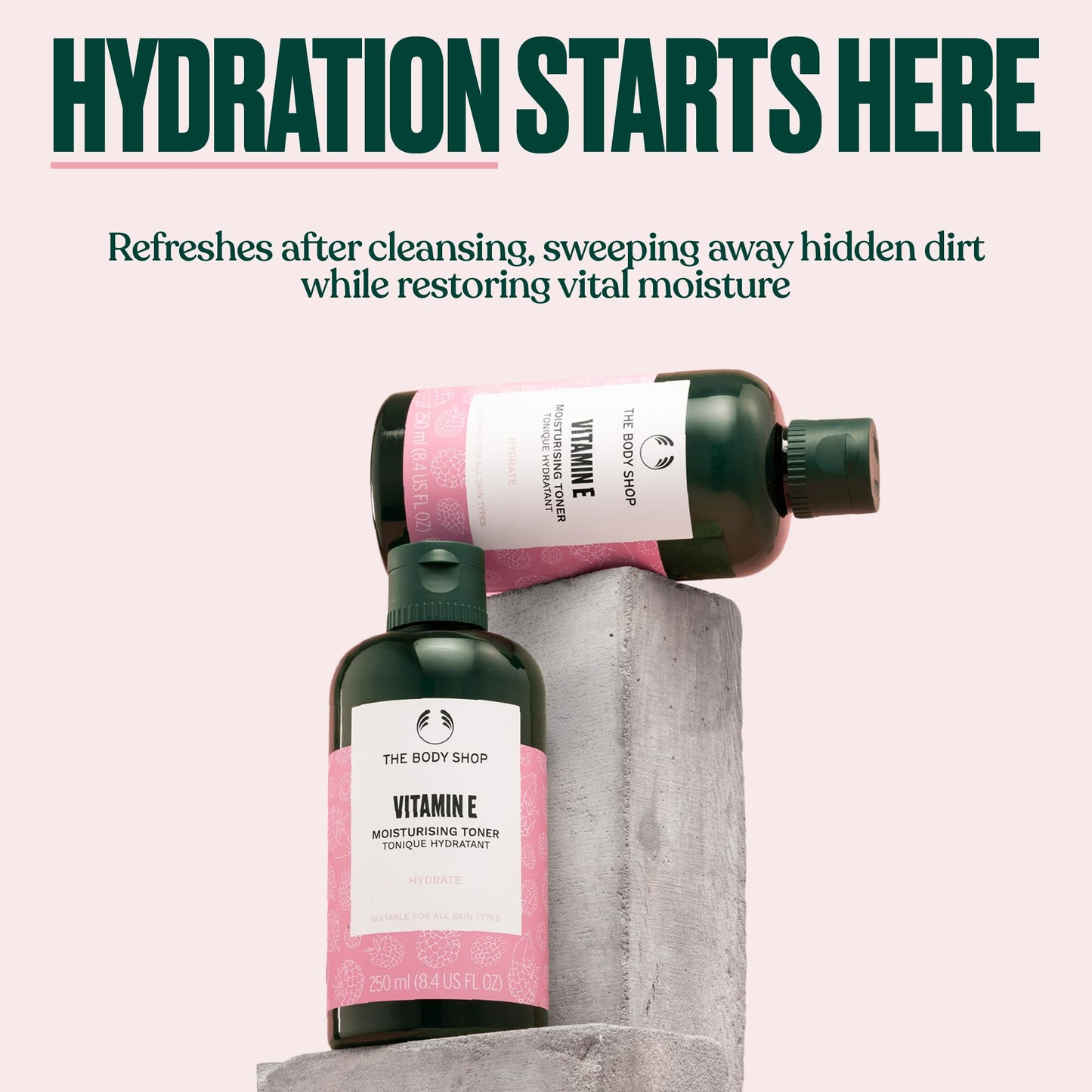 The Body Shop Toner | Facial Cleanser, Vegan Skincare 250 ml / 8.4 oz (Vitamin E)