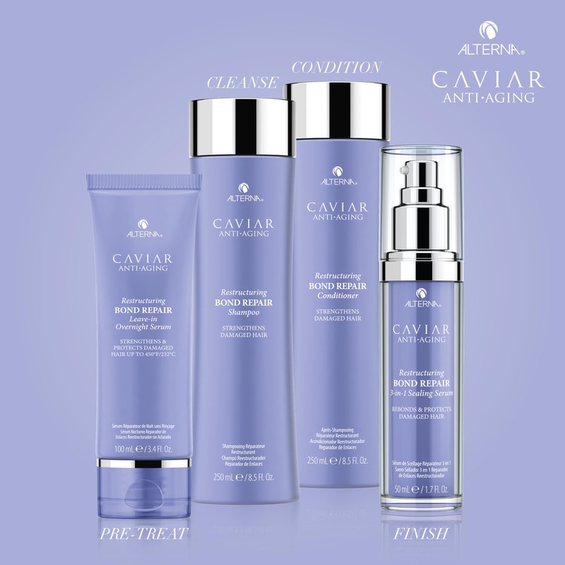 Alterna Haircare CAVIAR Anti-Aging Restructuring Bond Repair 3-in-1 Sealing Serum, Rebonds and Protects Damaged Hair,1.7 Fl Oz