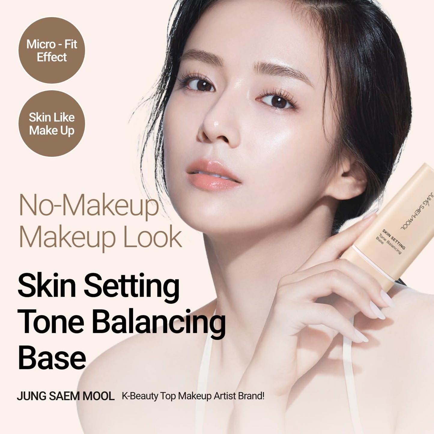 JUNG SAEM MOOL Skin Setting Tone Balancing Base 1.35 Fl Oz, Natural Expression & Pore Blurring Makeup Primer, Hydrating K-Beauty Foundation Base for a Flawless Bare-Face Look, Korean Makeup