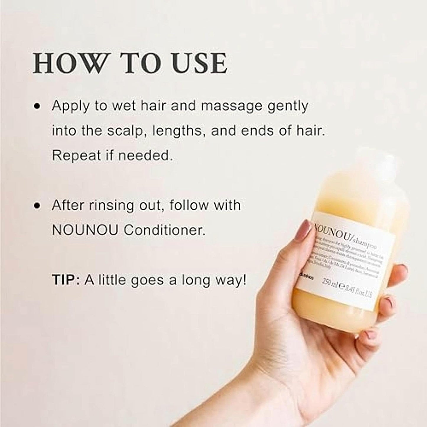 Davines NOUNOU Hydrating Deep Shampoo & Conditioner for Bleached, Permed, Relaxed, Damaged Hair or Very Dry Hair, Replenishes Chemically Processed Hair, Travel Set