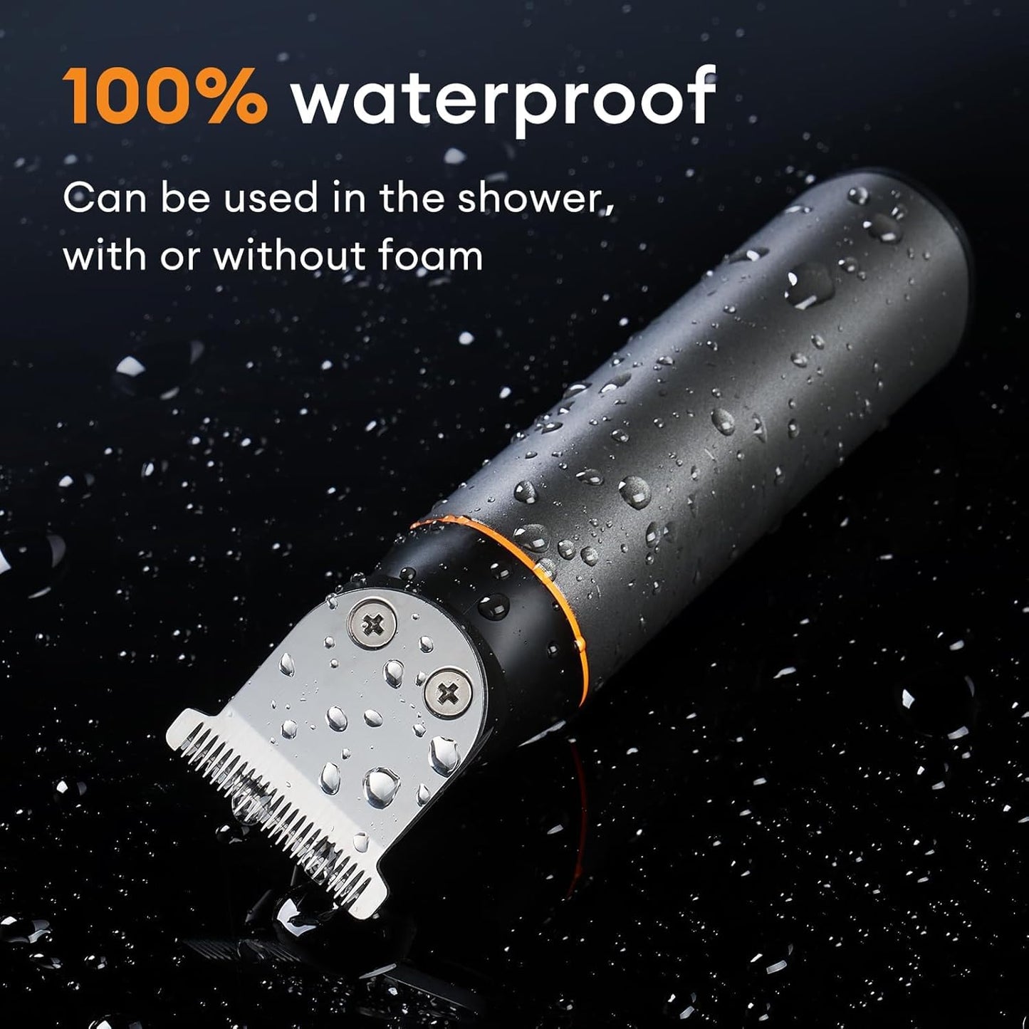 Body Hair Trimmer for Men - kensen 3-in-1 Beard Trimmer for Men, Manscape Men's Groin & Pubic Hair Trimmer IPX6 Waterproof Wet/Dry Hair Clippers for Mens Rechargeable Electric Razor for Mens (Gray)