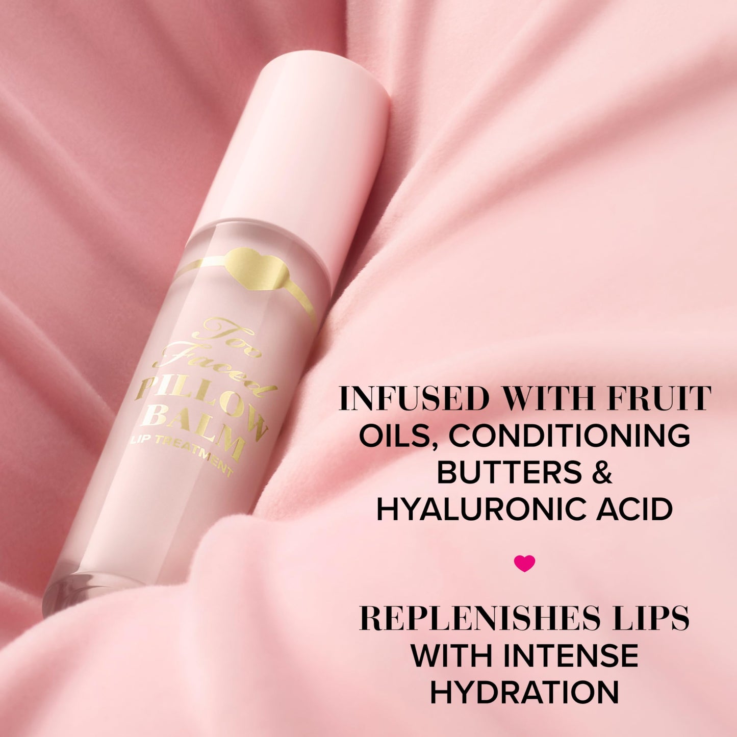 Too Faced Pillow Balm Ultra-Hydrating Lip Treatment | Liquid Lip Balm that Replenishes Lips with Hyaluronic Acid, 0.2 Fl Oz, Watermelon Kiss