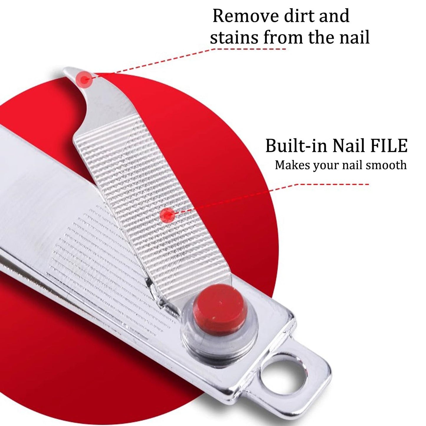 Nail Clipper Set, 4PCS Stainless Steel Toenail Clippers for Thick & Ingrown Nails - Nail Clippers for Men & Women, Heavy Duty Grooming Kit with Nail File