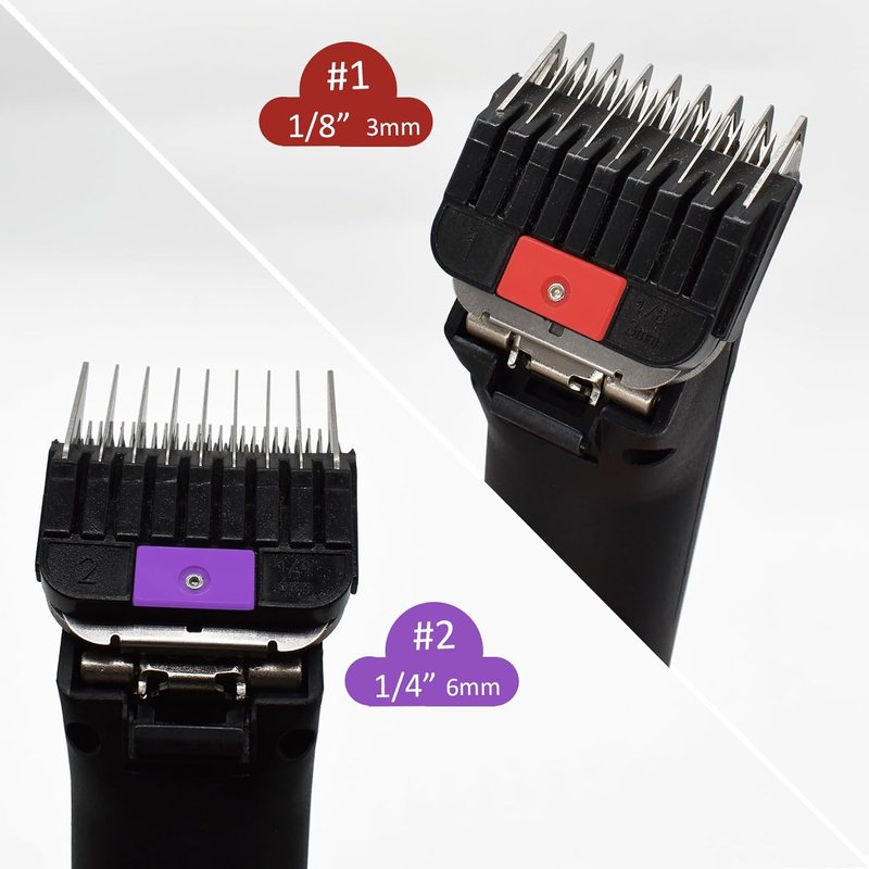 Professional Animal Grooming Combs - Stainless Steel Attachment Guide for A5 Detachable Blade Clippers | Compatible with Wahl, Andis, Oster