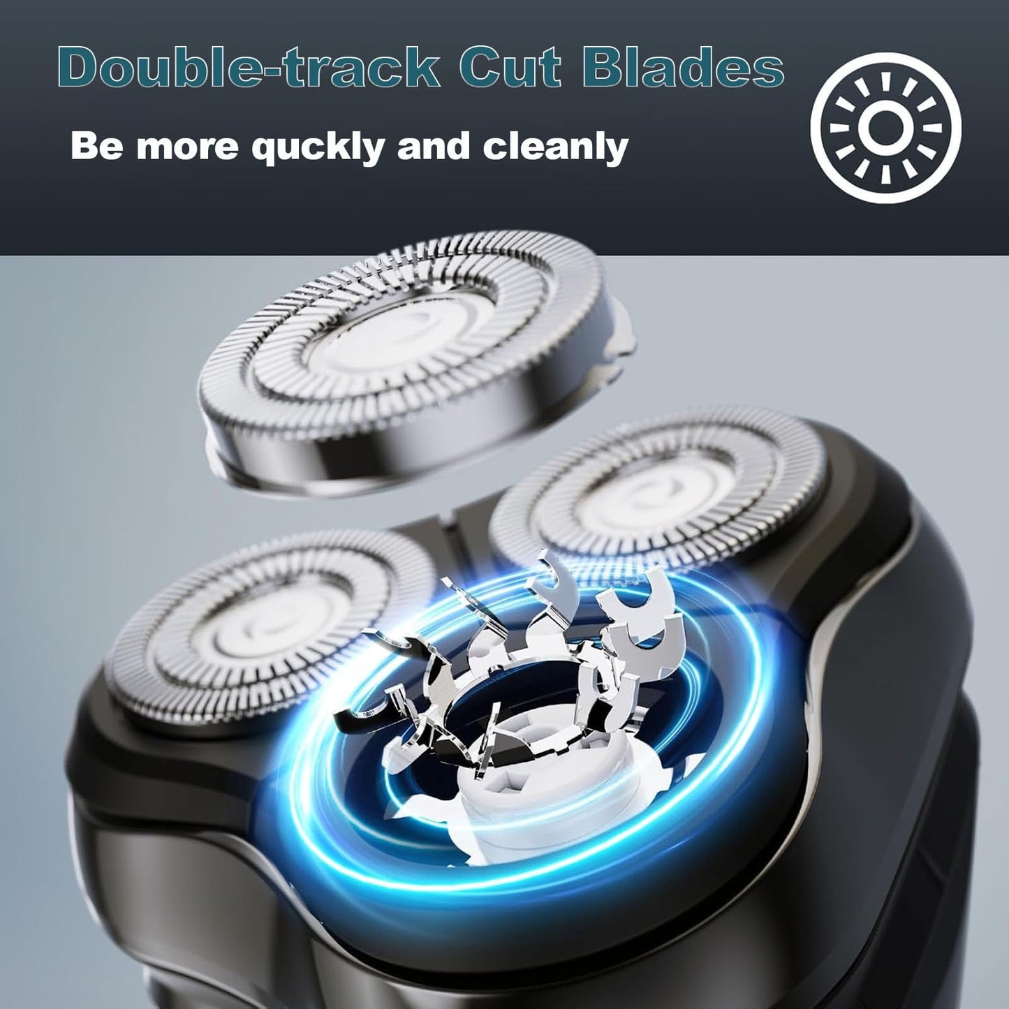 Snapbuy Electric Razor for Men, Snapbuy Electric Razor Pro of Father, Ipx7 Waterproof Cordless Shaver with 90-Min Runtime, 4D Floating Head Rotary Shaver, Fast Charging