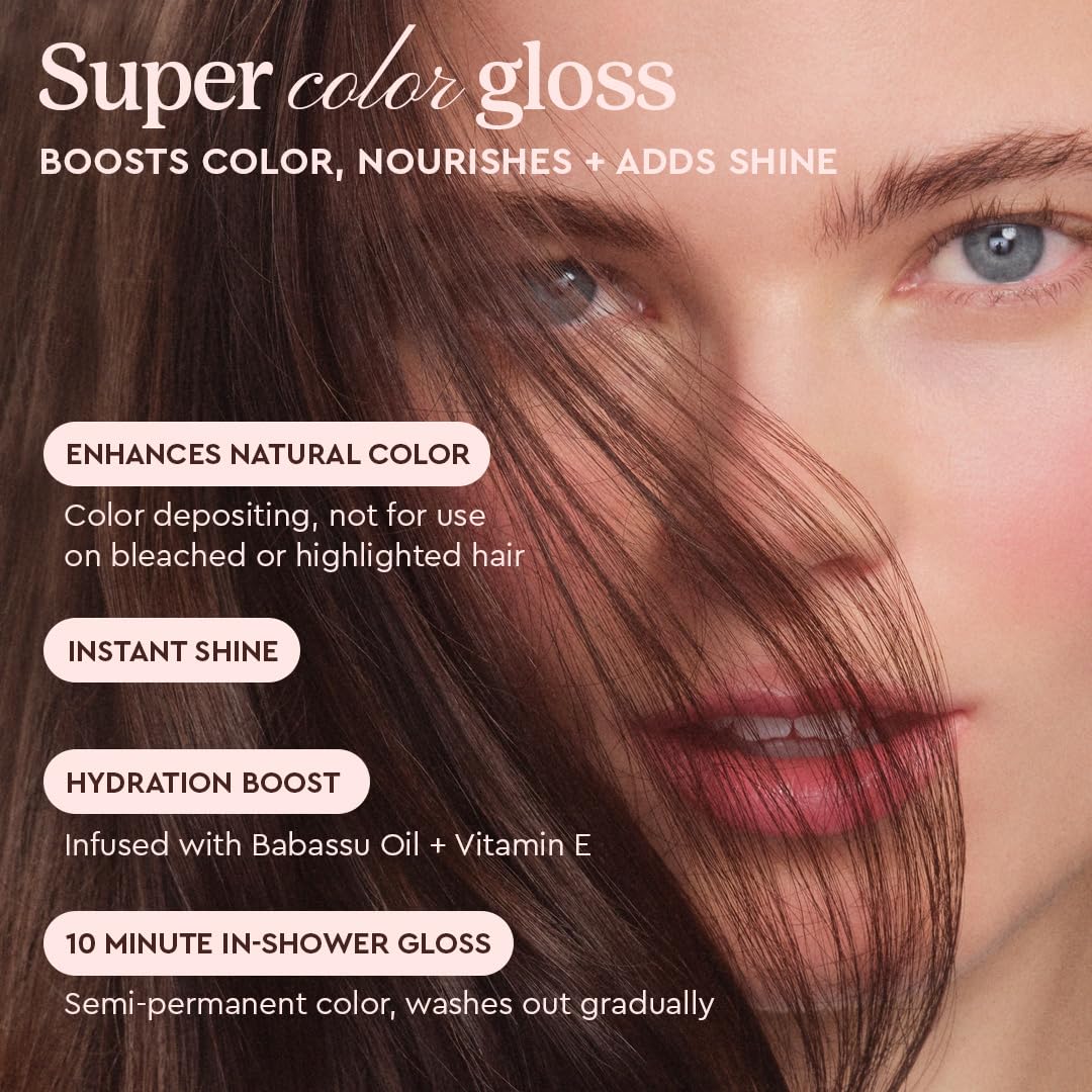 Glaze Supergloss Color Conditioning Gloss With Dispensing Pump – Hydrating Semi-Permanent Color Hair Gloss & Shine Boost – Vegan, Cruelty-Free