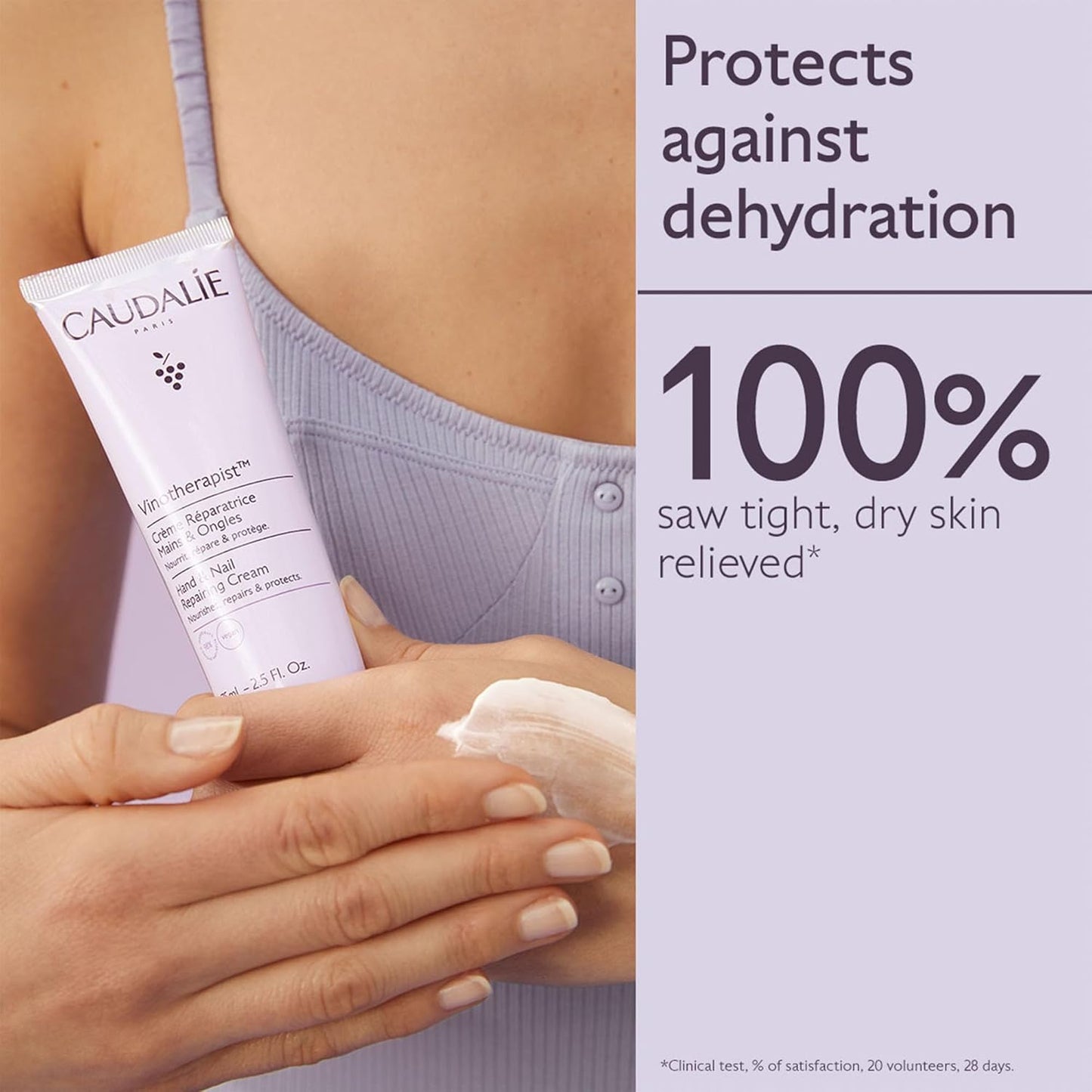 Caudalie Vinotherapist Hand & Nail Cream - Vegan Formula with Shea Butter & Grapeseed Oil | 3.4 oz
