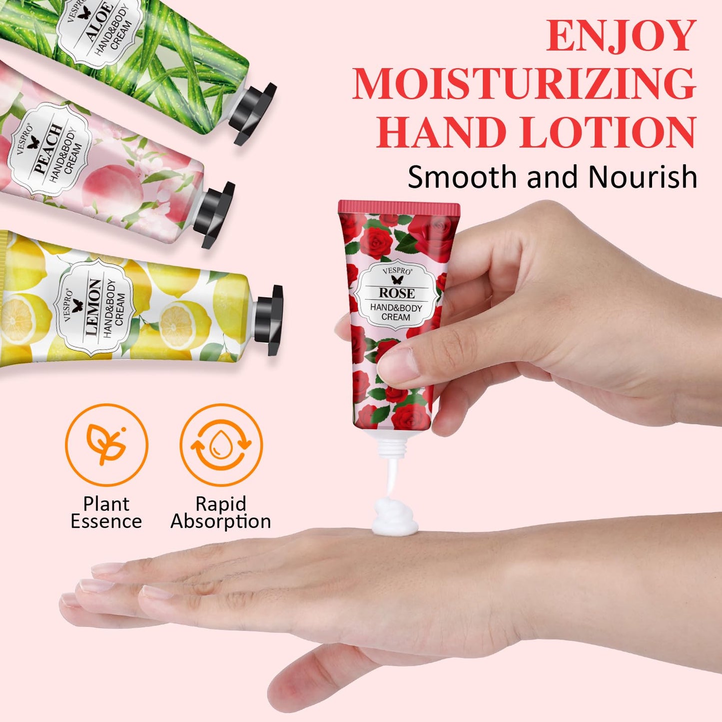 VESPRO 210 Pack Moisturizing Hand Cream Gifts Set, Thank You Gifts, Hand Lotion Travel Size for Dry Cracked Hands, Bulk Hand Lotion for Teacher Gifts, Wedding Favors, Bridesmaid Gifts, Small Gifts