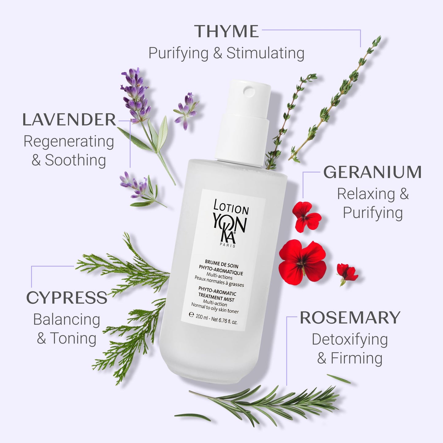 Yonka Lotion PNG Toner | Refreshing Daily Face Mist with Botanical Essential Oils, Aloe Vera & Rosemary | Hydrates, Soothes & Mattifies | Alcohol-Free Toner for Normal to Oily Skin | 6.76 fl oz