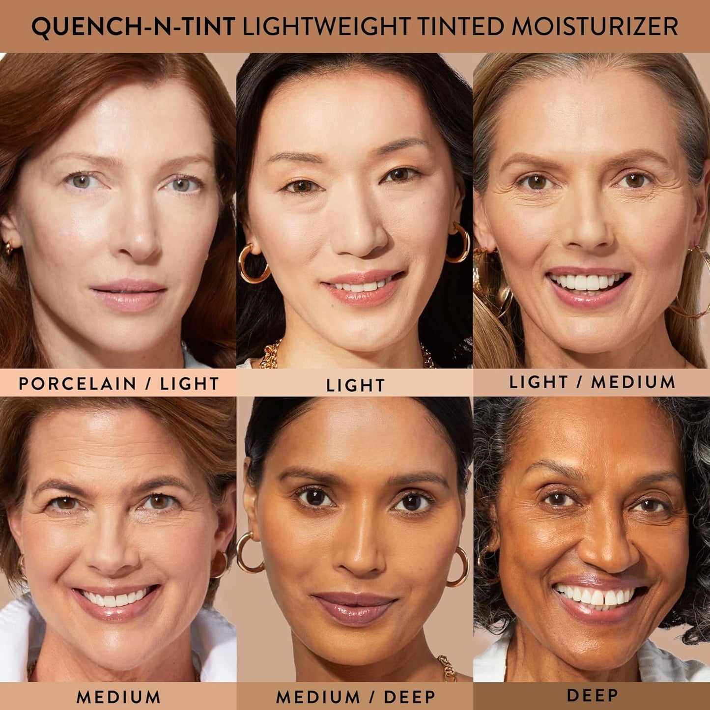 LAURA GELLER NEW YORK Quench-n-Tint Tinted Moisturizer - Sheer to Light Buildable Coverage - Natural Glow Finish - Lightweight Formula with Hyaluronic Acid, 01 Porcelain/Fair