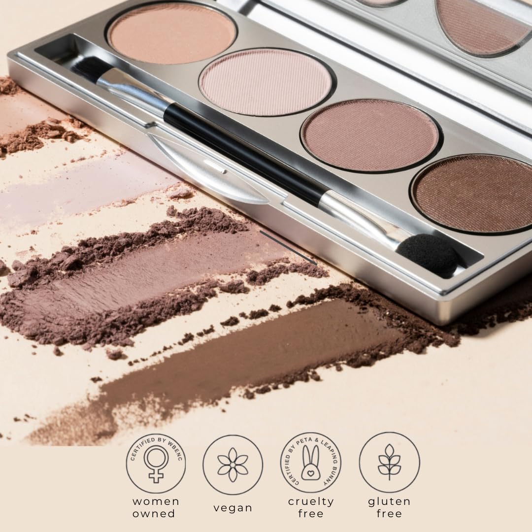 Honeybee Gardens Pressed Powder Eye Shadow Single Refill, Canterbury, Matte Light Dusty Plum, Long-Wearing Crease-Resistant Mineral Color with Botanicals, No Case or Applicator
