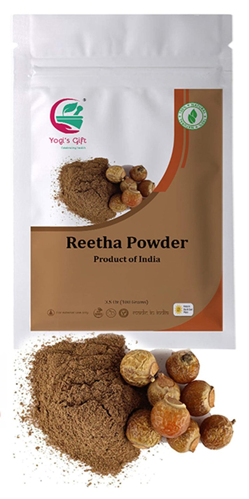 Herbal Hair Care Combo Pack (3.5oz Each,Pack of 5), Hair Mask with Ayurvedic Powders: Amla, Reetha, Shikakai, Brahmi, Hibiscus for Hair Growth, 500g/17.65oz By Yogi's Gift®