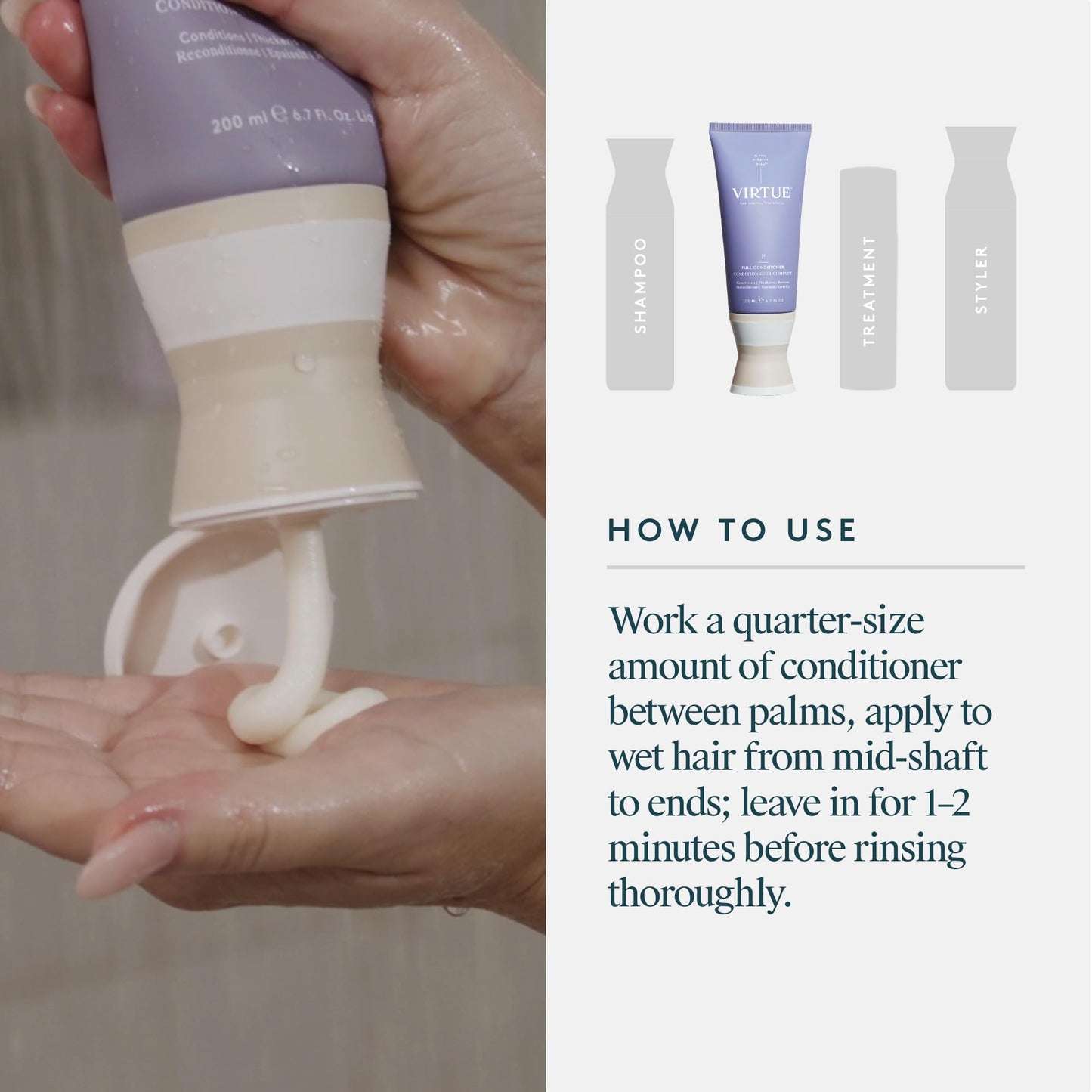 VIRTUE Full Volumizing Conditioner Thickens Hair