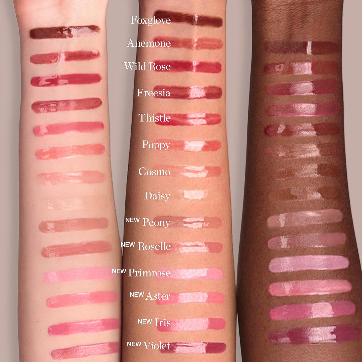 Ogee Beyond Clean Lip Gloss - Certified Organic Lip Gloss for Women - Effortlessly Plump, Hydrate & Add High-Shine Color, Freesia - Desert Rose Shimmer