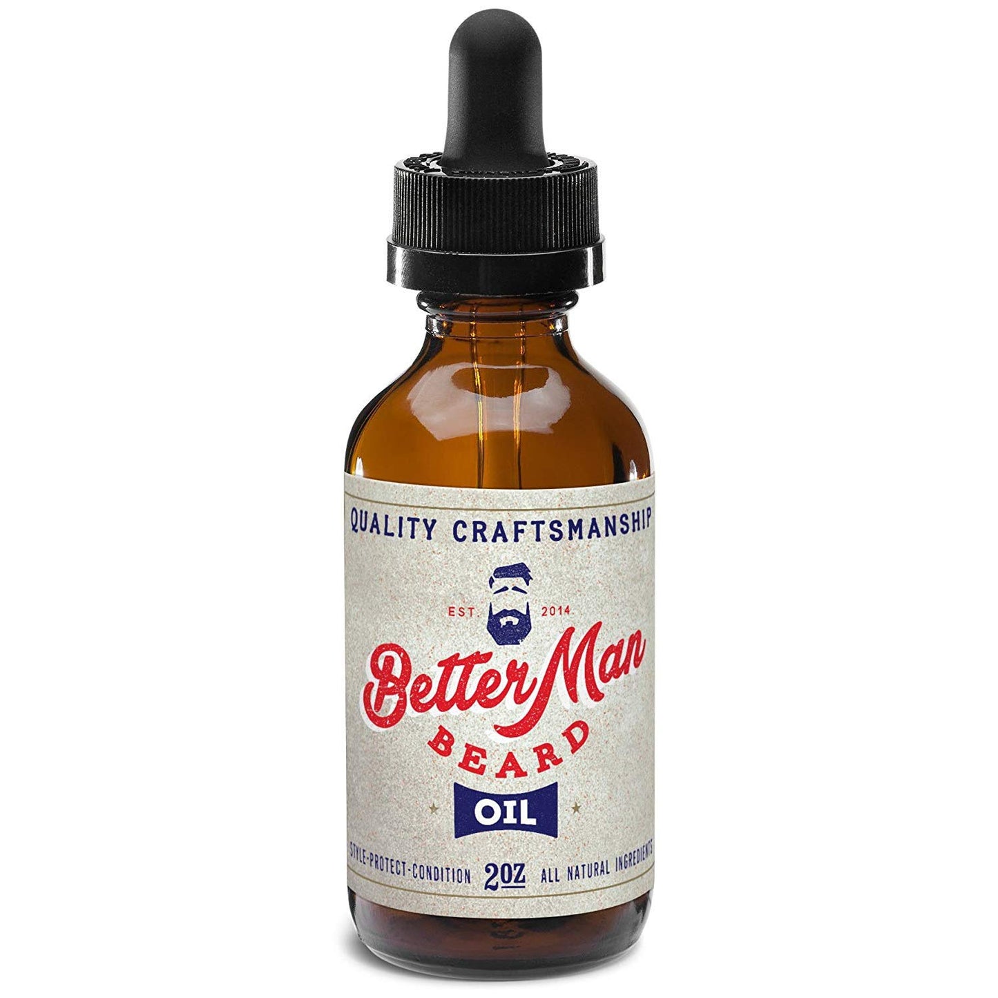 BETTER MAN BEARD Beard Oil - 2 oz All-Natural Leave-in Beard Conditioner with Therapeutic Grade Essential Oils & 100% Natural Formula - Oil1