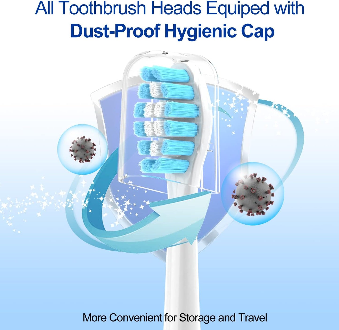 Replacement Toothbrush Heads for Philips Sonicare - Medium Soft Electric Brush Heads Refills, 8 Pack