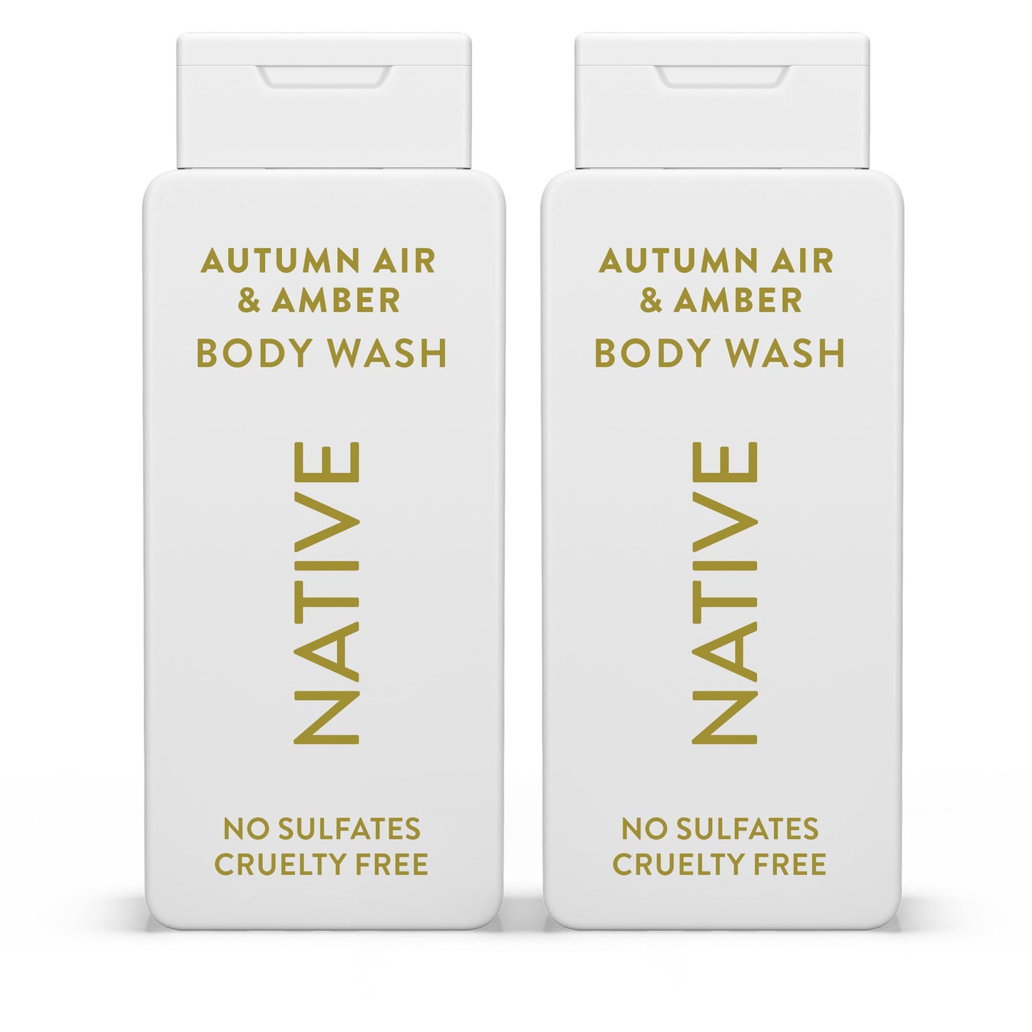 Native Body Wash with Naturally Derived Ingredients – Autumn Air & Amber – Sulfate & Paraben Free – For Women & Men – Skin‑Loving Cleanser – 18 oz (2‑Pack)