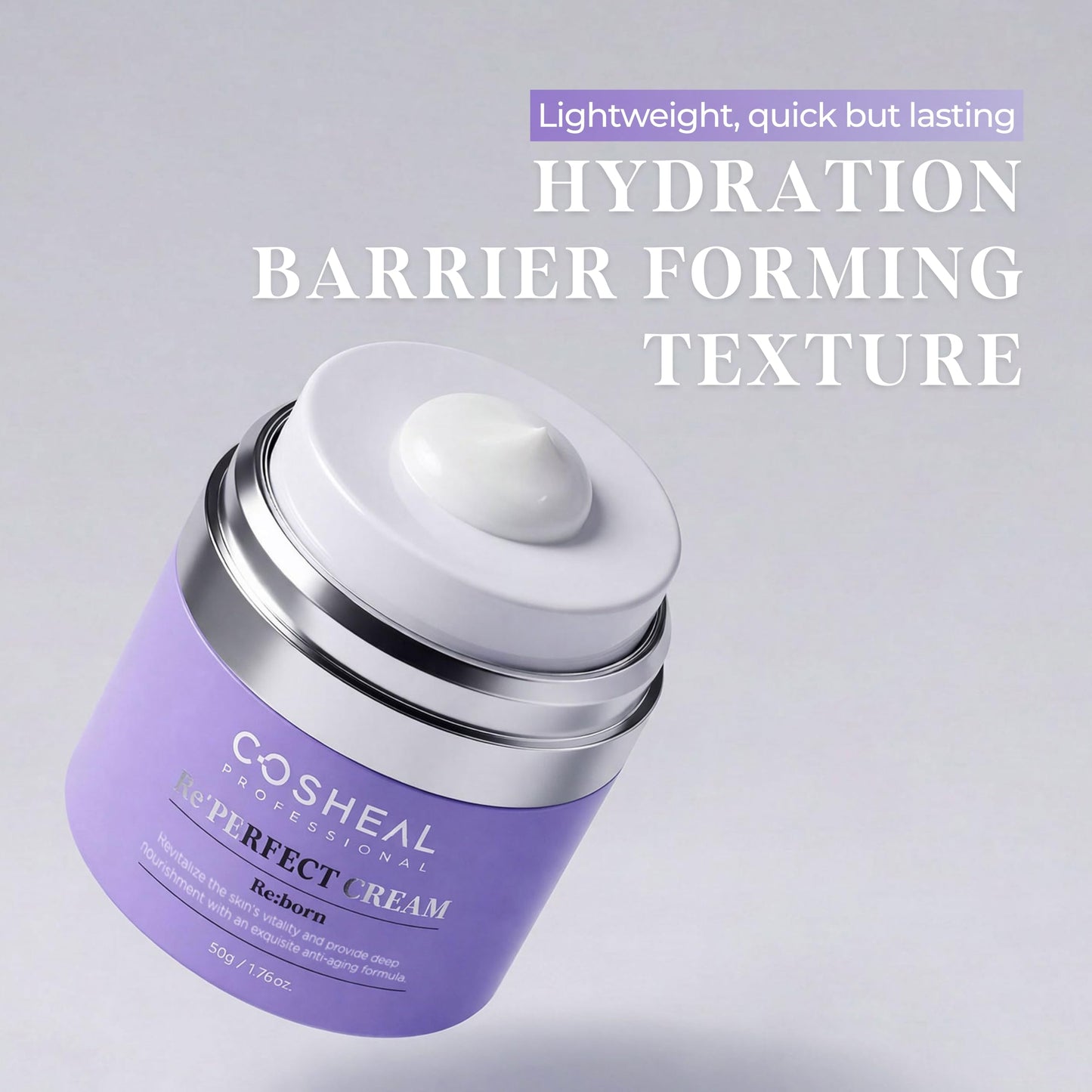 COSHEAL Re’Perfect Cream 1.76 oz, Anti-Aging Moisturizer with Peptides, Collagen & Elastin for Wrinkle Reduction, Firming & Skin Barrier Care, Hypoallergenic, Korean Skin care
