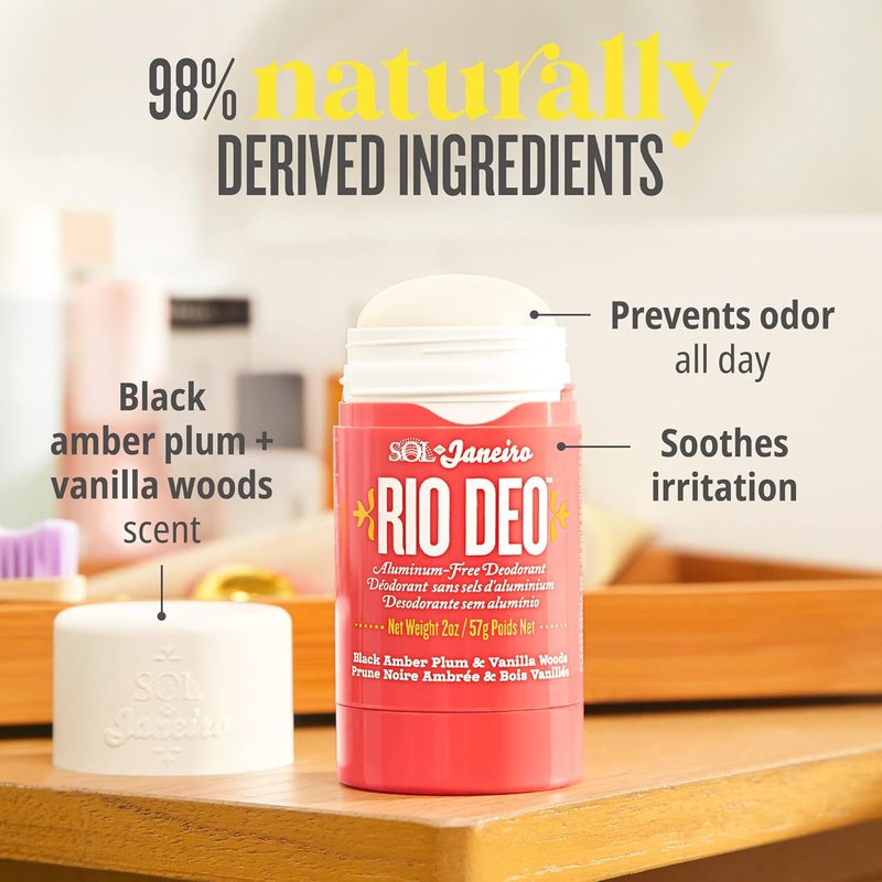 Rio Deo Refillable Aluminum-Free Deodorant - Natural Fragrance & Long-Lasting Freshness