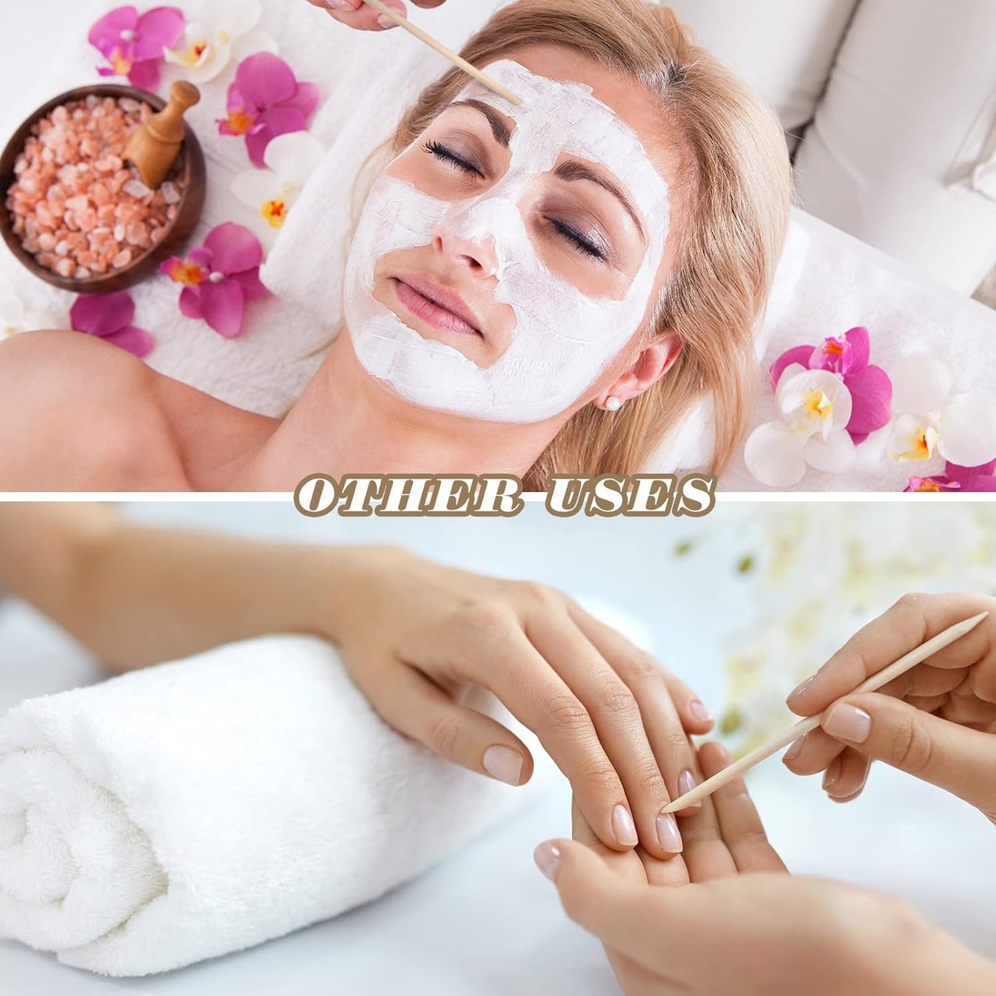 Mini Wooden Wax Applicator Sticks - Perfect for Eyebrow, Lip & Nose Hair Removal | 2400 Pieces for Smooth Skin