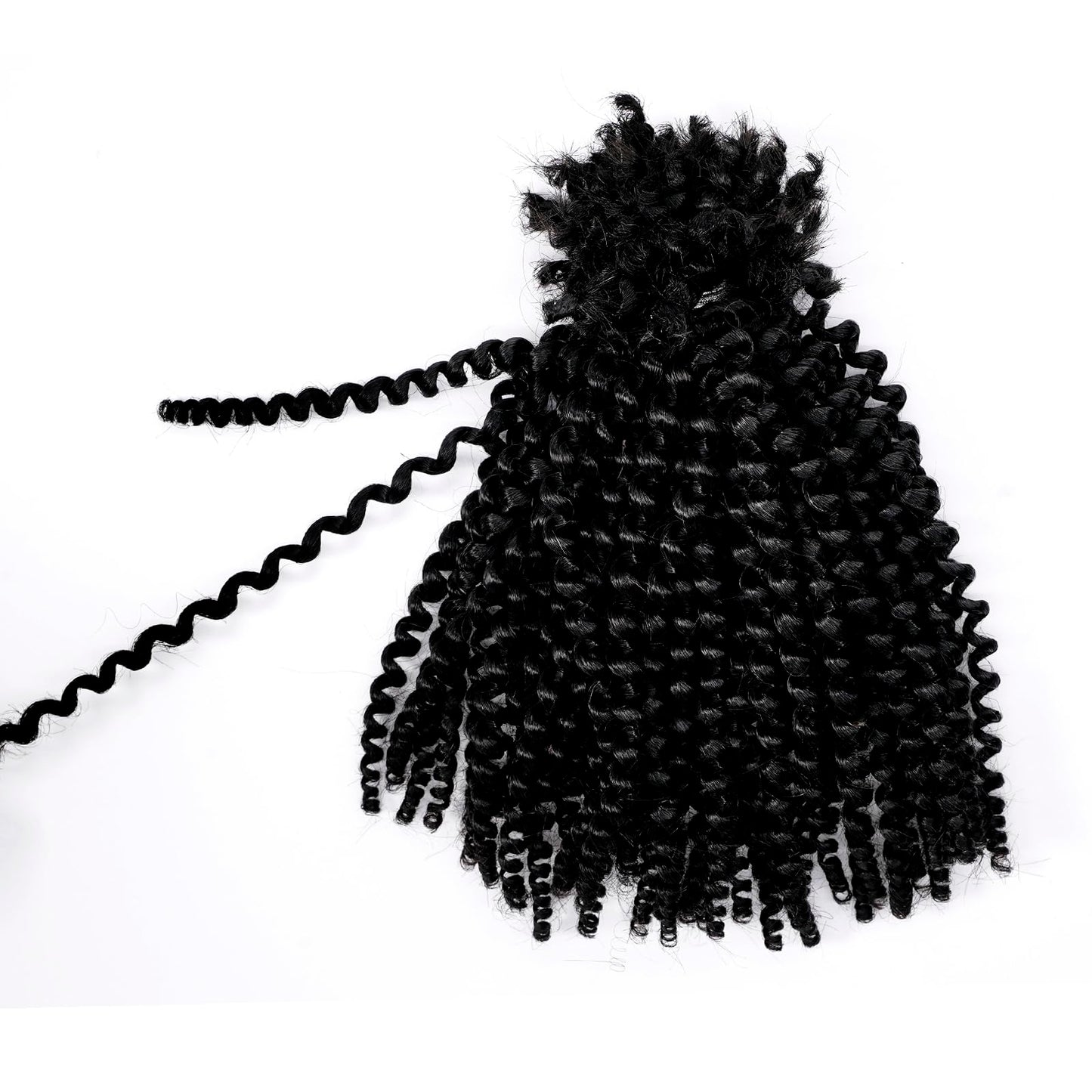 Linkmai 16 Inch Afro Kinkys Bulk Human Hair for Dreadlocks Making, Repairing and Extending,100% Afro Kinky Curly Human Hair Bulk Best Range100g/Pack Can be Dyed