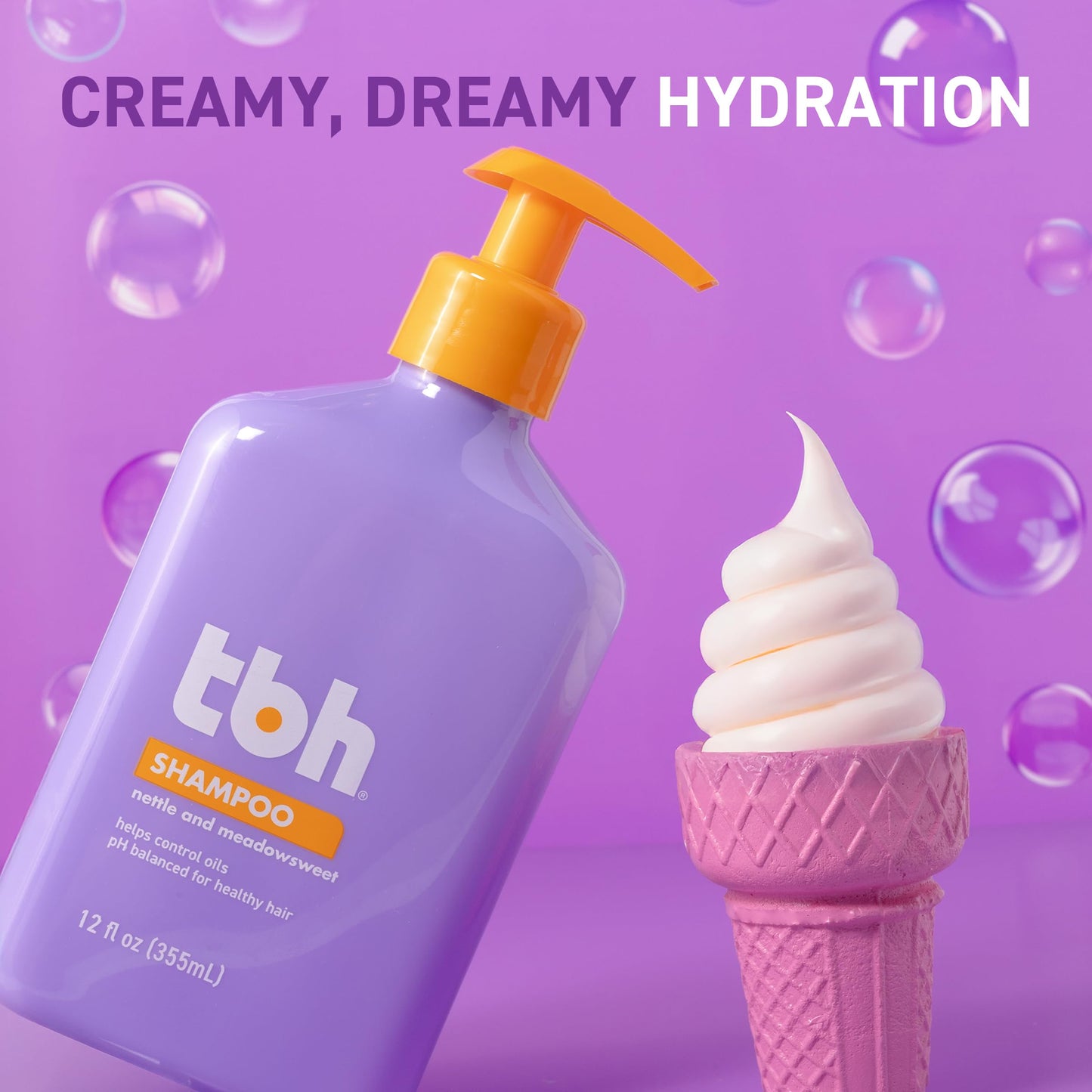 TBH Teen & Kids Shampoo - Lightweight and Detangling Hydrating Hair Shampoo for Dry, Oily, Fine, Curly, and All Hair Types - Tween and Kids Shampoo - Sulfate, Paraben Free - 12 oz (2 Pack)