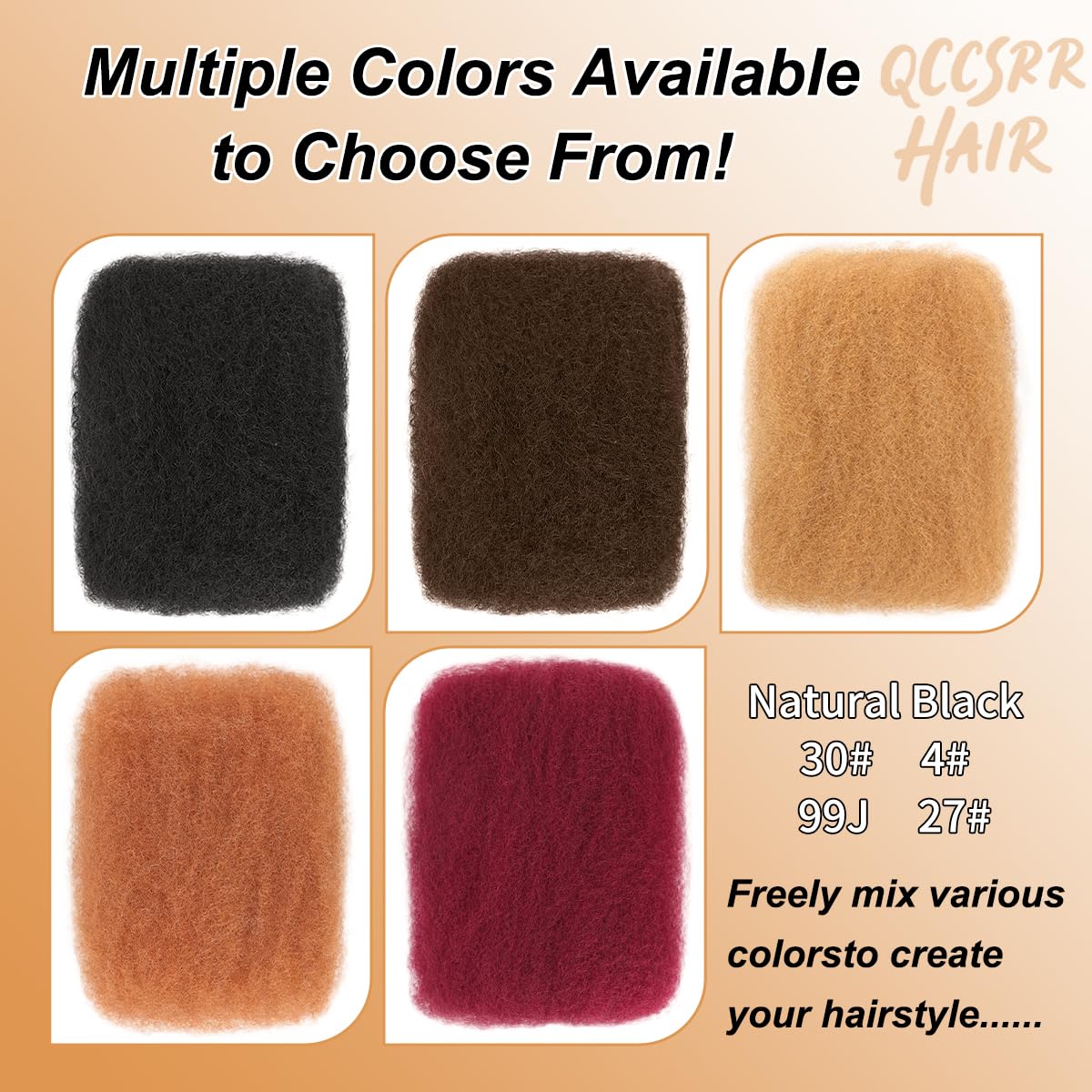 Afro Kinkys Bulk Human Hair for Braiding & Twists 12 Inch 50g/Pack, 1B Color Afro Kinkycurly Bundles Human Hair Suitable for Mini Twist, Micro Locs Extensions, Locs Repair & Various Hairstyles