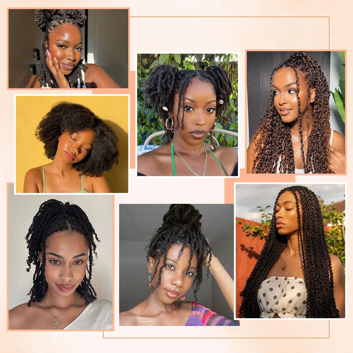 16 Inch Afro Kinkys Bulk Human Hair For Twist,100% Human Hair 4C Kinky-Curly for Dreadlocks, Loc Repair, Braiding Hair(Natural Black, 50 Gram)