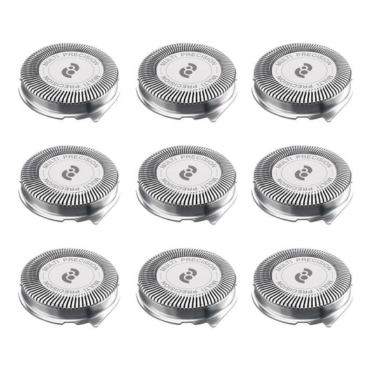 HQ8 Replacement Heads for Philips Norelco Shavers – 9-Piece Pack Compatible with PT720, PT730, PT735, PT860, AT890, AT891 Series – Smooth, Skin-Friendly, Easy-Clean Aquatec Replacement Heads