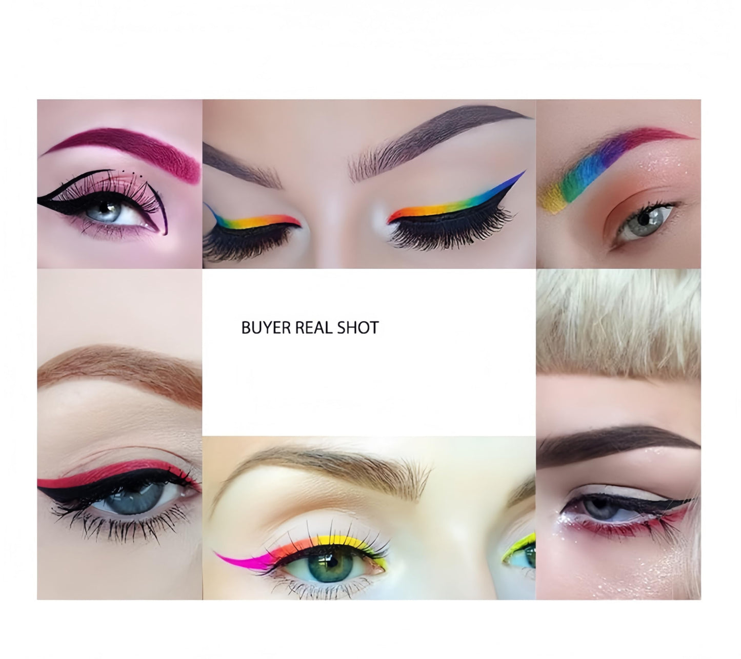 Melemando 12 Color Eyebrow Cream Colorful Smooth Eyebrow Pomade Gel Long Lasting Waterproof Eyeliner Gel Eye Brow Makeup Cosmetics with Eyebrow Brush (08 Magenta)