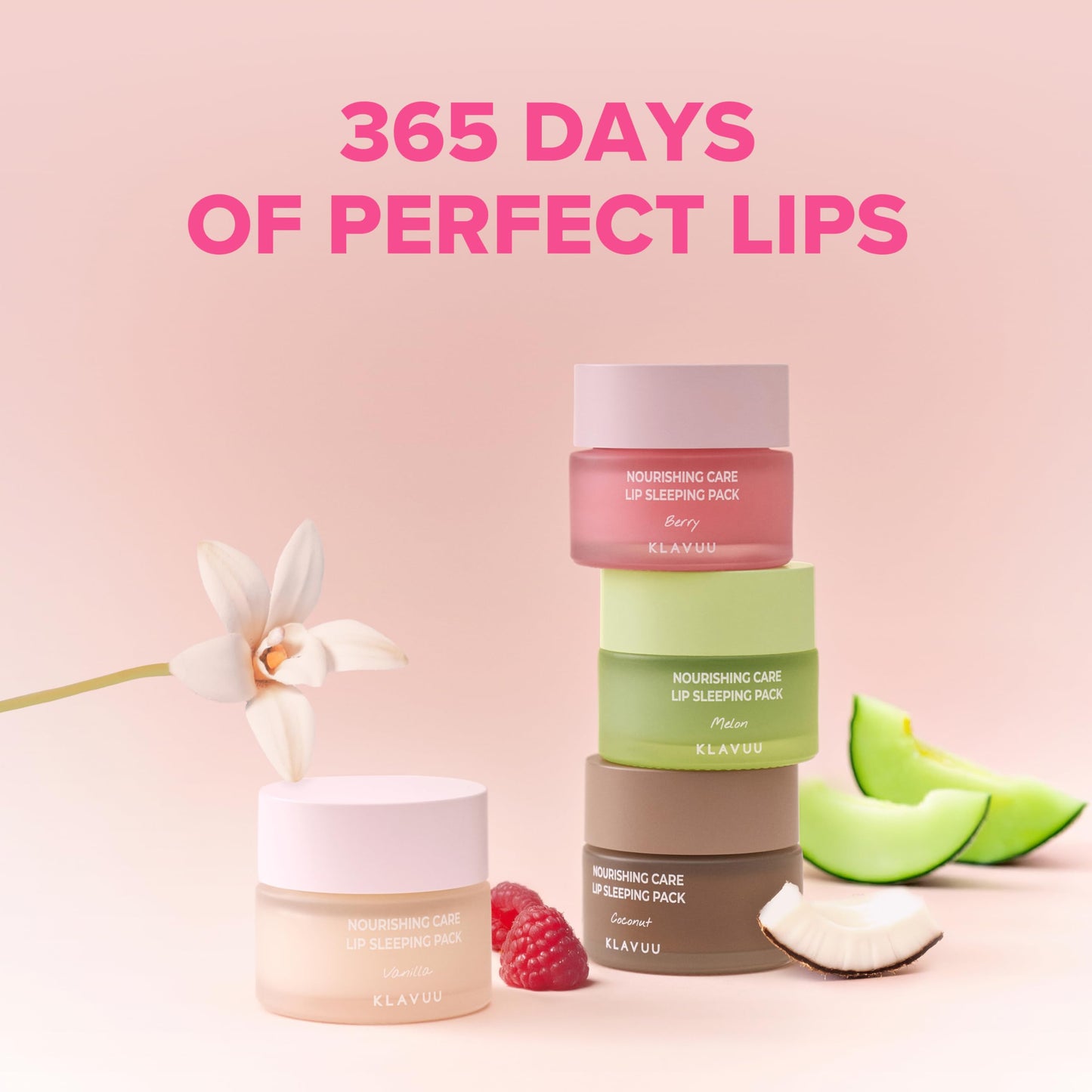 Klavuu Lip Mask Set (2PCS) – Overnight Deep Hydrating Korean Lip Balm Treatment for Very Dry, Chapped Lips | Lip Lightening & Plumping with Instant Hydration | Gentle Exfoliating (Vanilla + Vanilla)