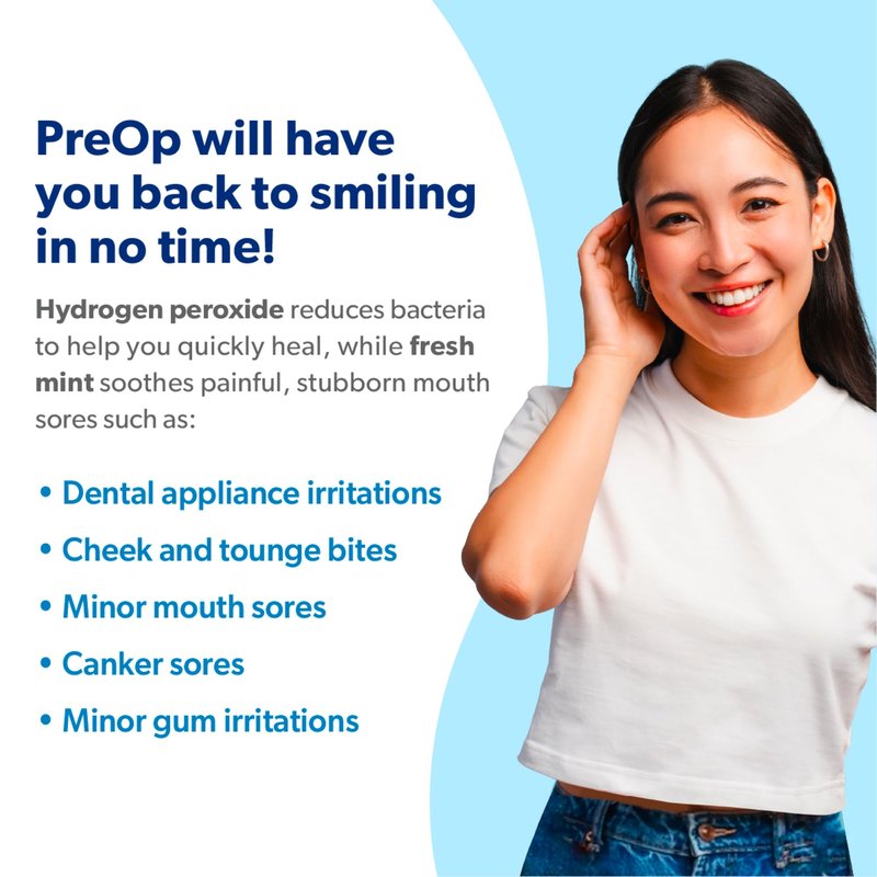EverSmile PreOp Foaming Rinse – Deep Clean Mouthwash with Hydrogen Peroxide – Alcohol Free Rinse to Mouth Wash Daily & Before Treatment – Helps Heal Canker Sores – 100 Uses Per 16oz Bottle (2 Pack)