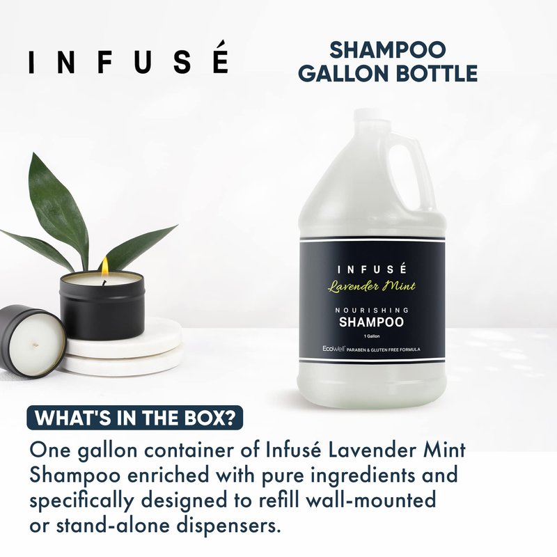 Infuse Lavender Mint Hotel | 1 Gallon | For Hospitality & Vacation Rentals to Refill Dispensers | (Single Gallon)