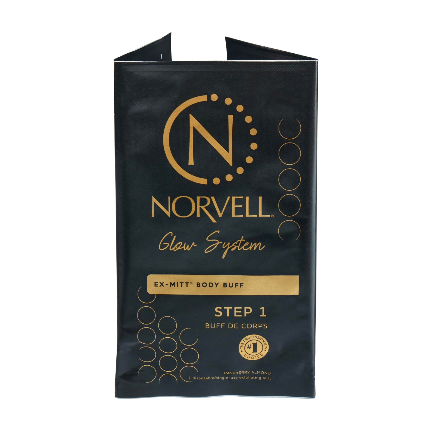 Norvell Pre Sunless Tan Body Buff eXmitt - Exfoliate, Prime and pH Balance, Disposable/Single-Use Exfoliating Mitt for use before Self Tanner