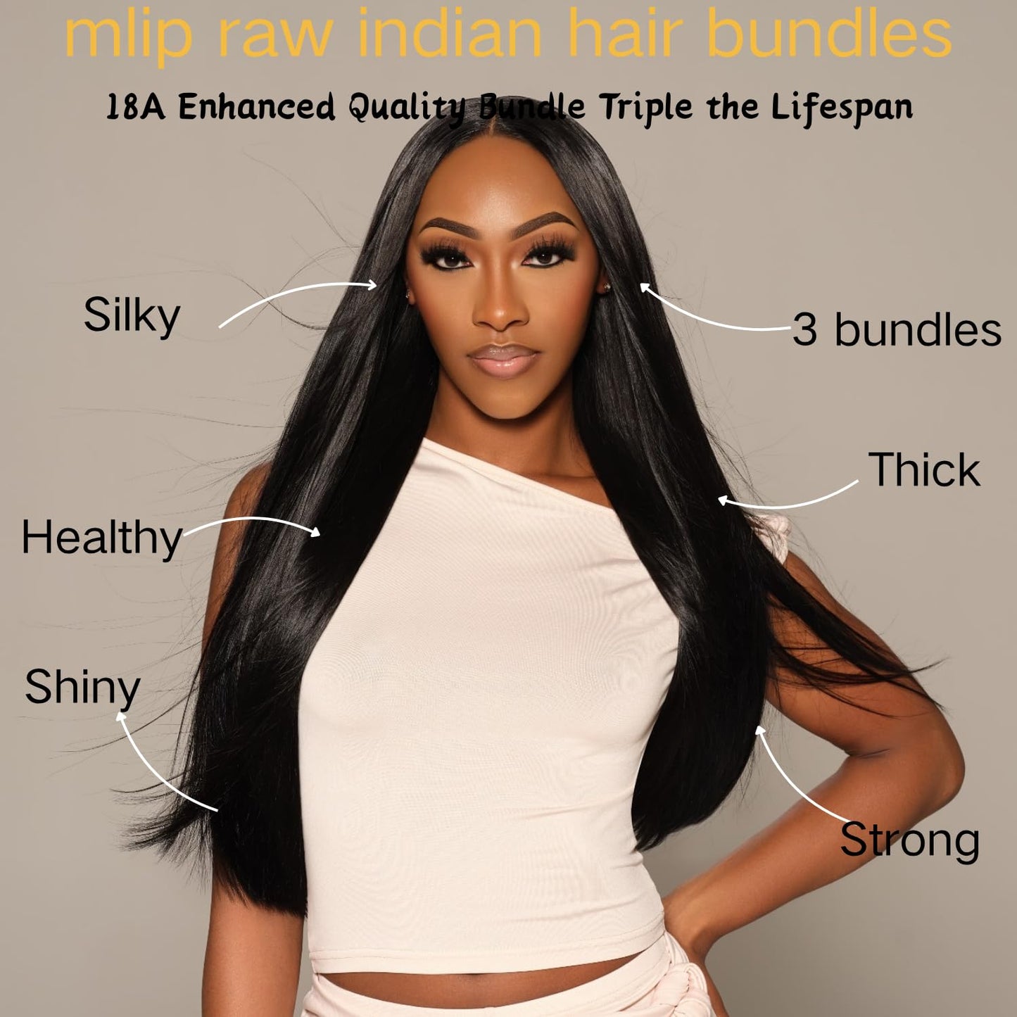 Human Hair Bundles Straight 3 Bundles Human Hair 16 18 20 Inch 100% Unprocessed 12A Brazilian Virgin Hair Bundles Weave Straight Human Hair Extensions