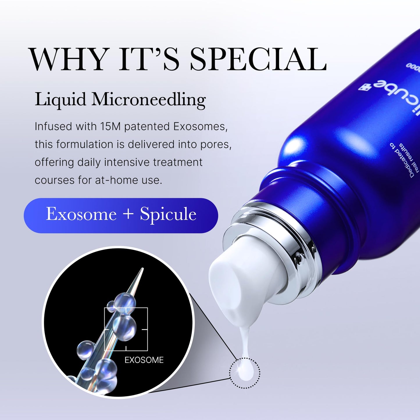 medicube Exosome Shot Zero 7,500 PPM Spicule Facial Serum | Liquid Skin Booster Serum | Exosome, AHA+BHA+PHA | Pore Care, Dead Skin Cells, Skin Texture | Korean Skincare, 1.01 fl.oz