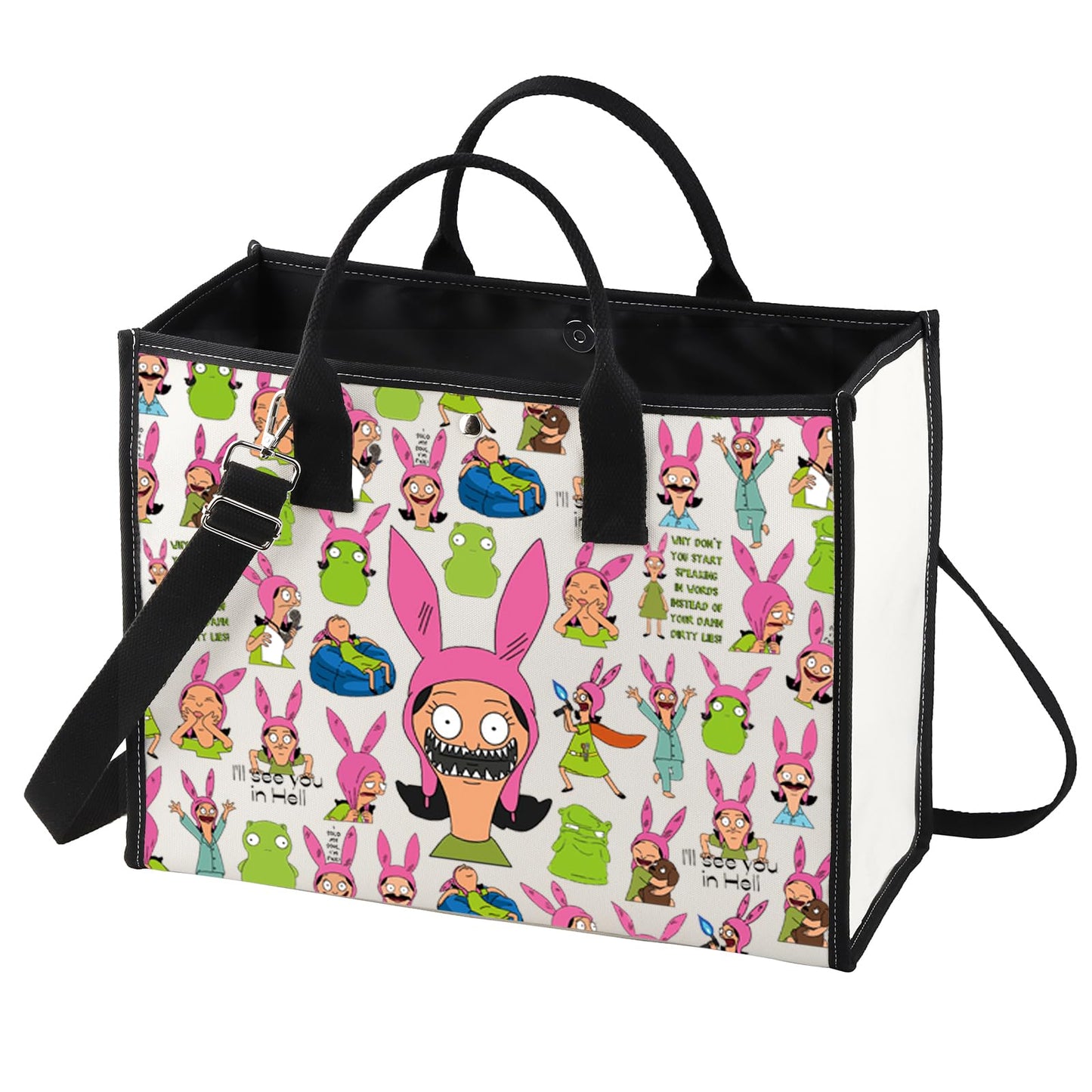 LEVLO Louis Cosmetic Bag Belcher Fans Gift Bob Family Zipper Pouch Bag Louis Cartoon TV Show Merchandise (I'll See You LT)