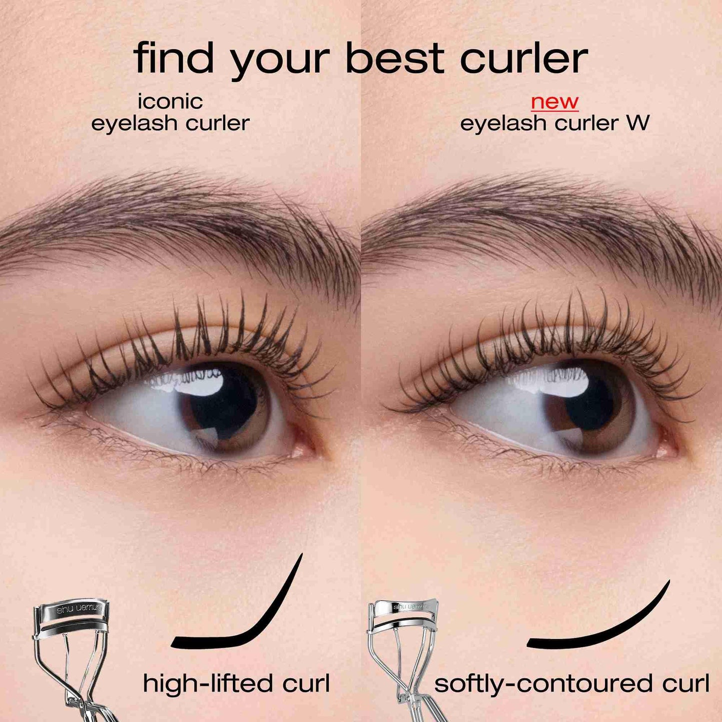 Shu Uemura Iconic Eyelash Curler, Achieve Precise Control and Long-Lasting Curl - Includes Silicone Replacement Pad. Professional Makeup Artist Tool for All Eye Shapes