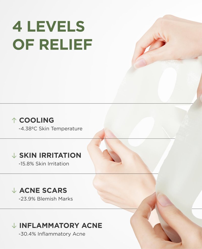 AROCELL Cica Hydrogel PDRN Mask with Panthenol & Centella Asiatica, Cooling Hydrogel Face Mask for Soothing Calming Hydrating Moisturizing Sensitive Skin Korean Skincare, 25gx7ea