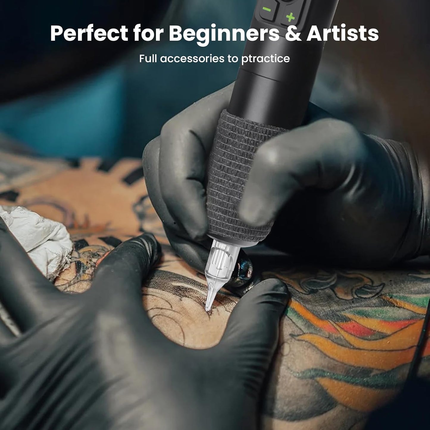 Rotary Tattoo Pen Machine - GEEKERA Wireless Tattoo Gun with 2000mAh Battery | 6-8 Hours Runtime for Artists