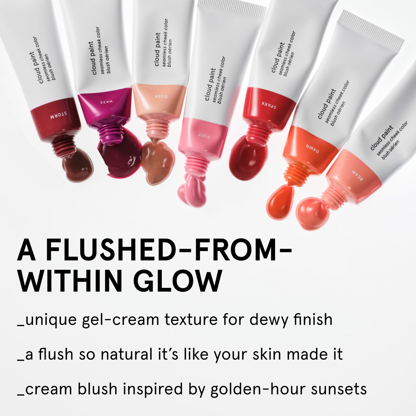 Glossier Cloud Paint, Dusk Cream Blush for Cheeks - Deep Berry Gel-Cream Tint, Sheer Buildable Blendable Layerable + Collagen & Blurring Pigments - Soft-Focus Golden-Hour Glow, Lightweight