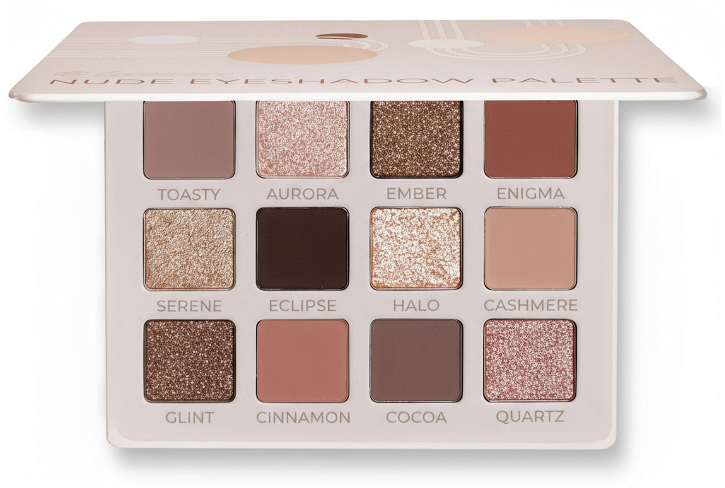 Lamora Nude Eyeshadow Palette - 12 Soft Pink Rose Shadows, Multi-Use Eye Makeup Palette with Matte & Shimmer Finishes, Ultra-Blendable Everyday Neutrals, Long-lasting Wear, Travel Makeup with Mirror