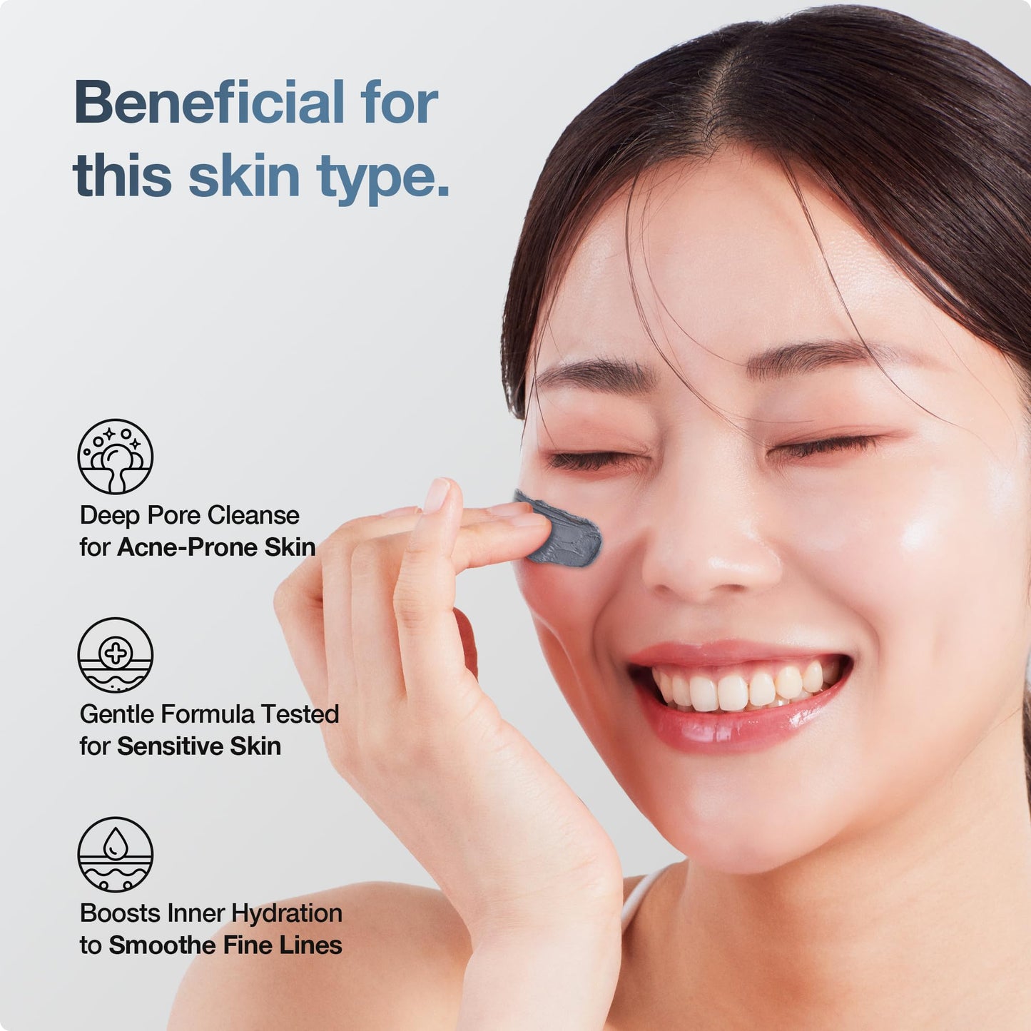 HEEDA Activated Charcoal Hydration Cleansing Foam, Foaming Facial Cleanser, Hyaluronic Acid, Ceramide, Double cleansing, Korean Face Wash, K Beauty Skincare 5.07 fl.oz.
